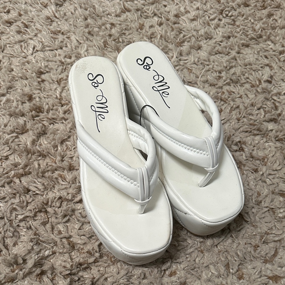 So Me Women's Elegant White Sandals